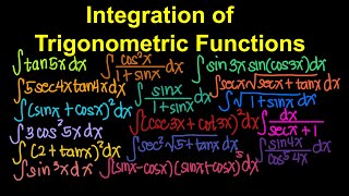 Integration of Trigonometric Functions (Live Stream)