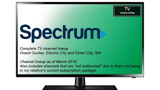 TV Channel Surfing: Charter Spectrum, Grand Coulee, WA [March 2018]