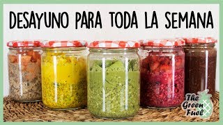 Prepara tu DESAYUNO SALUDABLE para toda la SEMANA en 15 MINUTOS | MEAL PREP SALUDABLE v1