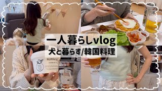 韓国料理な3日間🍜🍳/愛犬と楽しむ日🐶💕/お弁当を作って出勤した日🍱✨一人暮らしvlog