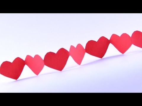 How to make ♡ Heart garlands of paper with own hands How to make ♡ Heart garlands of paper with own hands