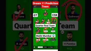 GT vs CSK dream11 team Malik Mumbai GT vs CSK dream11 prediction team #dream11 #shortsvideo #shorts