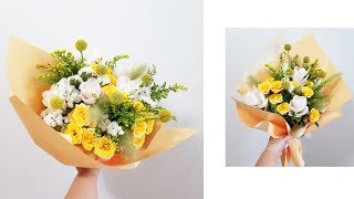 花束包裝｜夏日清新之選 - 薑荷花花束包裝 Flower bouquet wrapping｜Nicole花藝教室