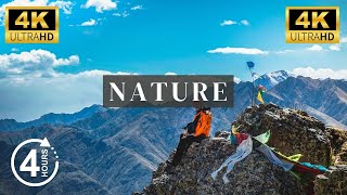 Nature 4K - Beautiful Relaxing Music, Deep focus,Claim music,Beautiful scenery 4 hour