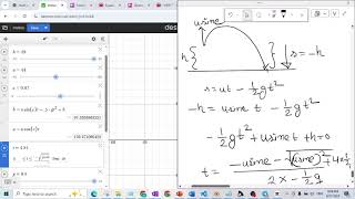 desmos: projectile motion updated