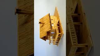 Matchstick craft | Build match mini wooden model house | DIY | Miniature architecture model