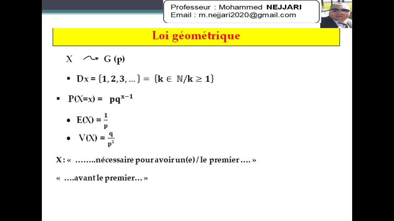 Probabilité Ep 8 : Loi Géométrique - Définition Et Exercices - YouTube