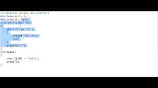 Character arrays and pointers - part 2