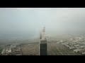 icon tower karachi pakistan above the clouds