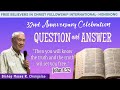 Question and Answer (Day 1) - Bishop Moses R. Chungalao