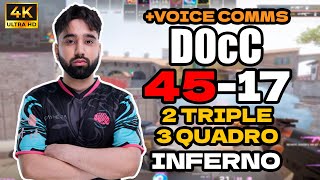 😯D0cC (45-17) rt:2.26 SoloQ +VOICE COMMS l EU FACEIT RANKED l (inferno) | #cs2 #pov