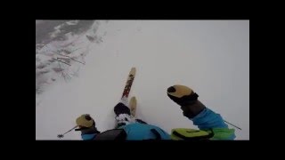 大雪後の坊主山BC