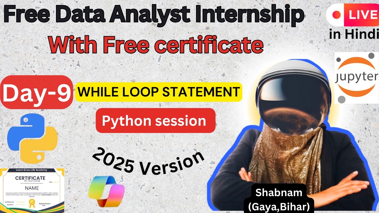 Day 9 While Loop Concept In Python Free Data Analytics Internship
