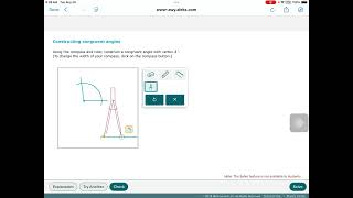 Constructing congruent angles, ALEKS