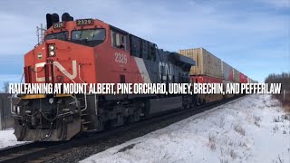 (Awesome K5HL Horns) Railfanning at Mount Albert, Pine Orchard, Udney Brechin, and Pefferlaw