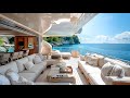 Peaceful Summer On Luxury Yacht In Mediterranean : Smooth Jazz Music & Ocean Wave Help Heal The Soul