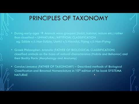 1 PRINCIPLES OF TAXONOMY - YouTube