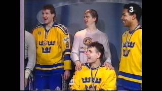 VM-guldet i ishockey 1991: TV3-Studion 1991-05-04