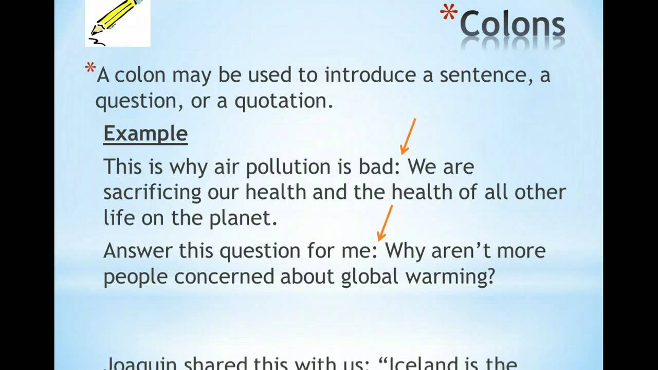 Semicolons And Colons - YouTube