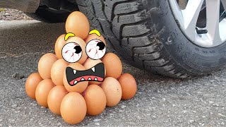 Experiment Car vs Giant Egg, Big Coca cola and Mentos | Crushing Crunchy & Soft Things by Car!