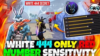 WHITE 444 ONLY RED NUMBER HEADSHOT SENSITIVITY 💀 WHITE 444 SENSITIVITY| SENSITIVITY LIKE WHITE 444 🔥