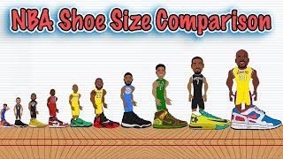 The Best NBA Player at Every Shoe Size! (NBA Shoe Size Comparison Animation)