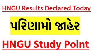 HNGU New Results Declared Today • HNGU Results Update 2023