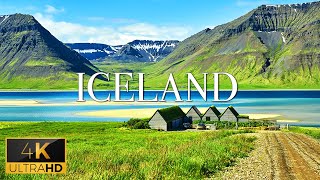 FLYING OVER ICELAND (4K Video UHD) - Peaceful Music With Beautiful Nature Video For Relaxation On TV