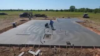 Boren Super Trowel's 5 blade Power Trowel on a Residential slab.