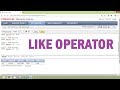 Oracle Tutorial - Like Operator