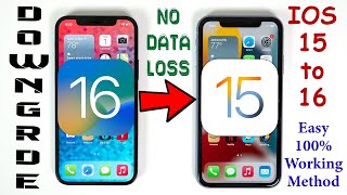 How to Downgrade iPhone iOS 16 to 15 without Losing Data | 100% Working Easy Method