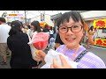 【密着夏祭り】お祭り屋台で射的・くじ引き＆食べ歩き♪りんご飴にチョコバナナやタピオカ食べ過ぎw