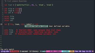 Vimscript Tutorial: List ( unpacking a list )