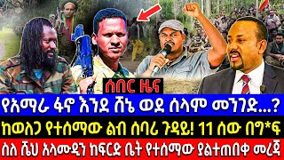 🔴የአማራ ፋኖ እንደ ሸኔ ወደ ሰላም መንገድ...?|  ከወለጋ የተሰማው ልብ ሰባሪ ጉዳይ! 11 ሰው በግ*ፍ| #ethiopia #ethiopianews