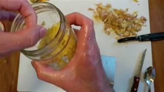 HOW TO PEEL GRATE + STORE GRATED GINGER IN REFRIGERATOR IN CANOLA OIL