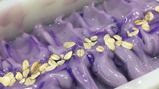 Making and Cutting Lavender Oatmeal Cold Process Soap