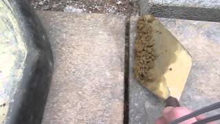 How to do pointing or fill the gaps between paving slabs or patio DIY