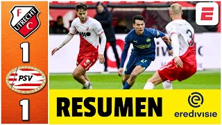 PSV consigue empate ante Utrecht en el regreso de CHUCKY LOZANO. Se acabó la perfección | Eredivisie