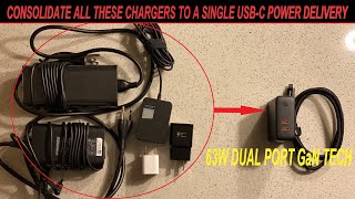 Aukey Power Delivery 63W Charger GaN Tech USB-C Review Dell MacBook iPad iPhone Galaxy Surface