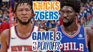 76ERS vs KNICKS GAME 3 - 2024 NBA PLAYOFFS - NBA 2K24 (PS5) [4K UHD]
