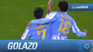 Golazo de Samuel (1-1) en el Málaga CF - UD Almería