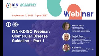 KDIGO-ISN Webinar on the New KDIGO Glomerular Diseases Guideline: IgAN \u0026 AAV