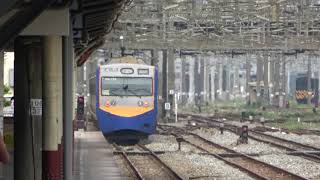 (4K) 2184次 區間車EMU727, EMU728(無階化)離開新竹車站