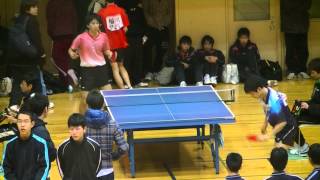 宝塚会長杯オープン卓球大会 決勝 田中雄仁(育英高職員)vs宮内(川西Ｇ)