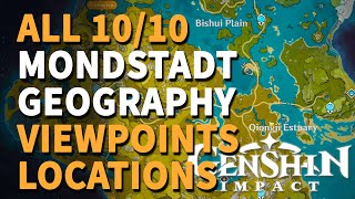 All Mondstadt Geography Viewpoints Locations Genshin Impact Archive