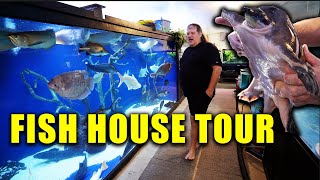 PRIVATE tour of the largest home MONSTER aquariums!!