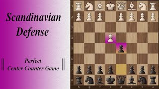 SCANDINAVIAN DEFENSE | PERFECT CENTER COUNTER GAME || CHESS OPENING WITH CHESS TRICKS