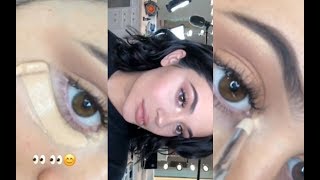 Pregnant Kylie Jenner Does Her EYESHADOW TUTORIAL (Full Snapchat's)