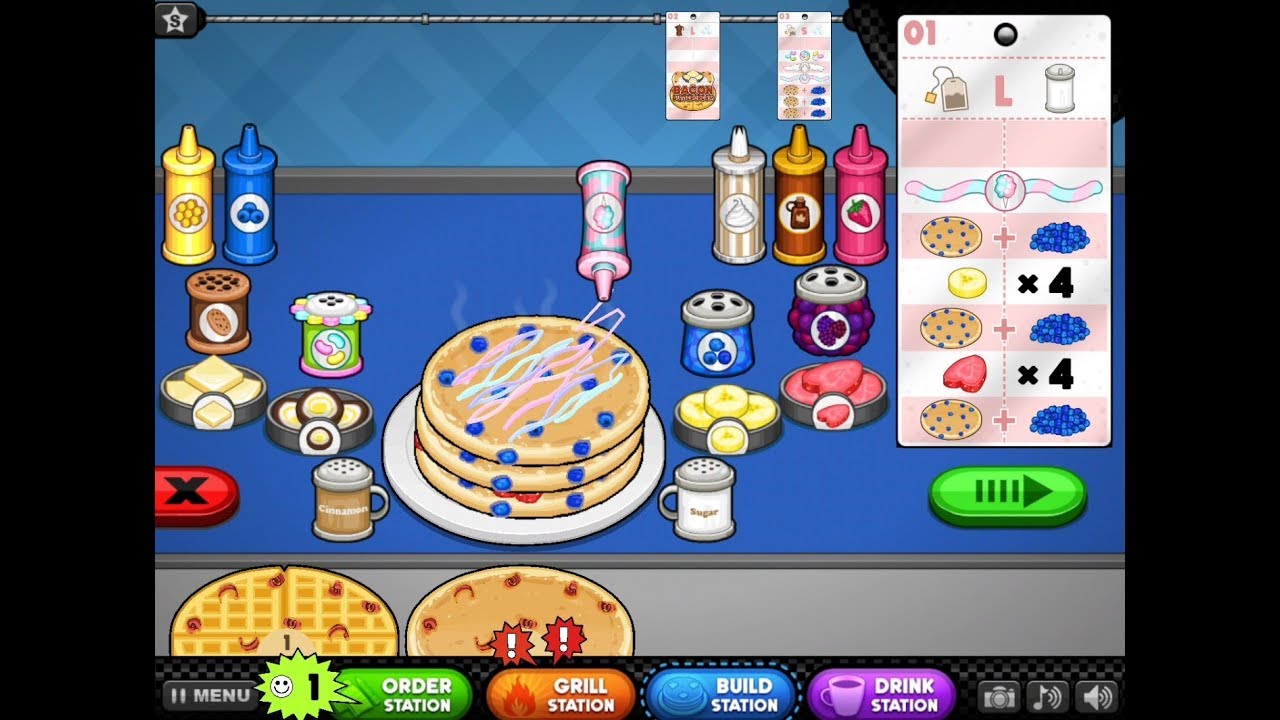 Papa's Pancakeria HD - All Standard Drinks Unlocked - YouTube