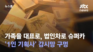 가족 대표로 앉히고, 법인차로 슈퍼카…'1인 기획사' 감시망 구멍 / JTBC 뉴스룸